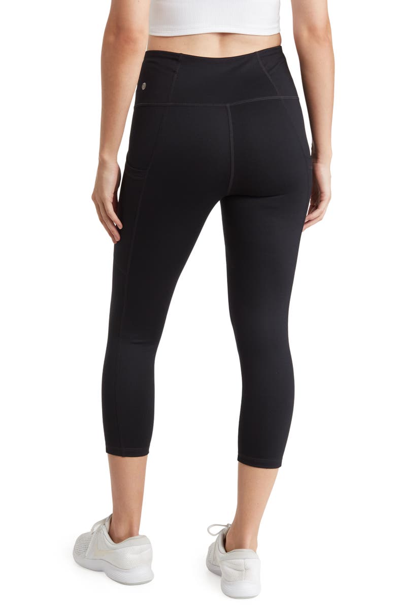 Z by Zella High Waist Daily Pocket Crop Leggings, Alternate, color,