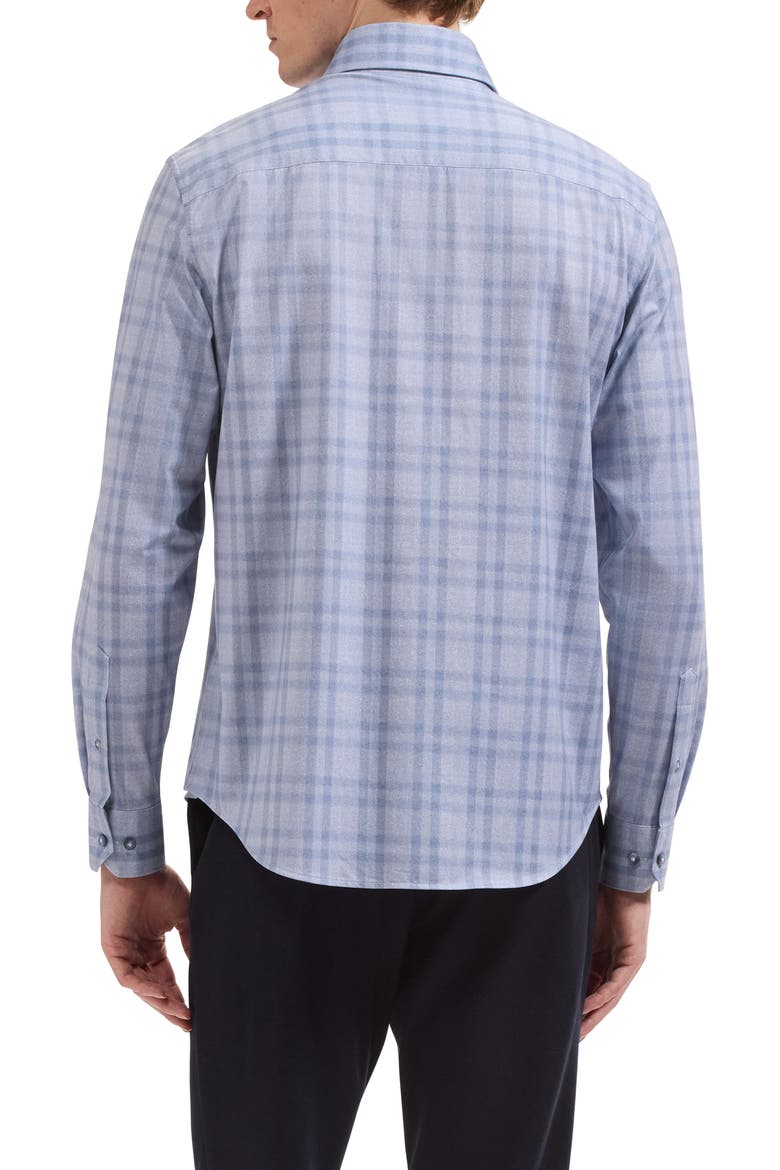Devon OoohCotton® Plaid Button-Up Shirt, Alternate, color, HAZY BLUE