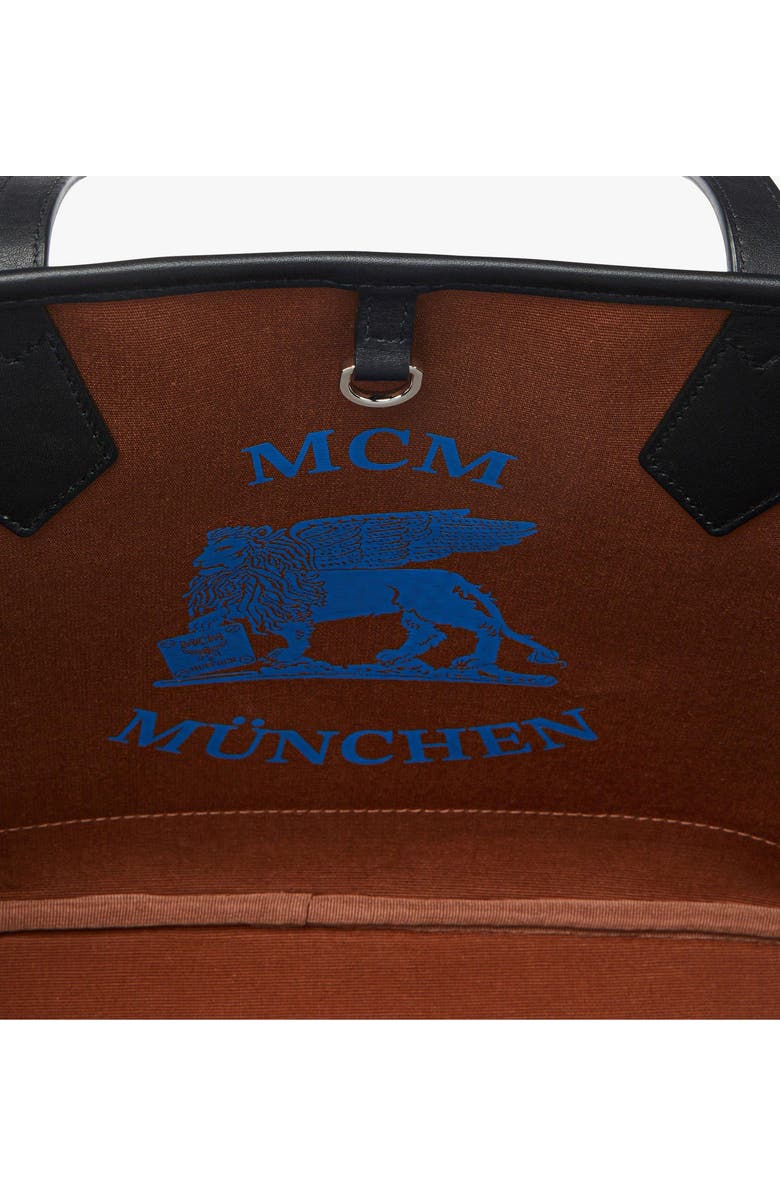 MCM New Small Liz Shopper in Visetos, Alternate, color, Black