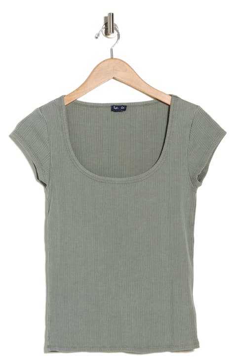 Fitted Scoop Neck T-Shirt
