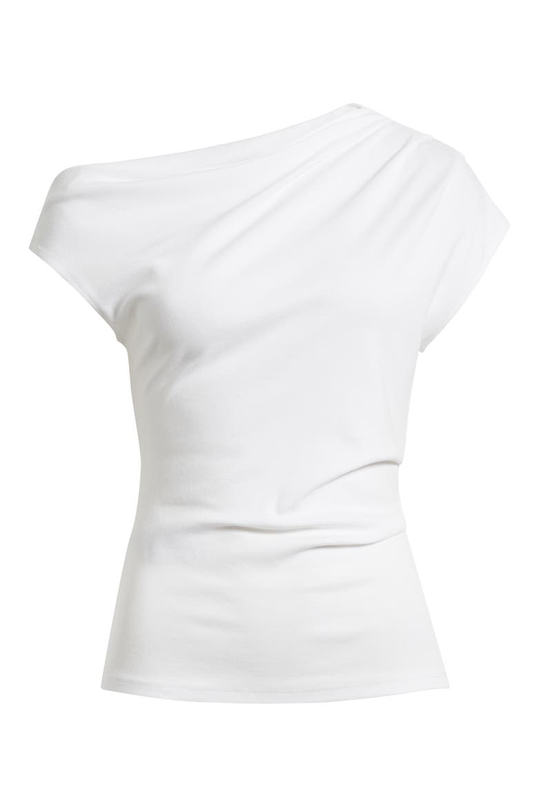 Asymmetric One-Shoulder Top, Alternate, color, WHITE