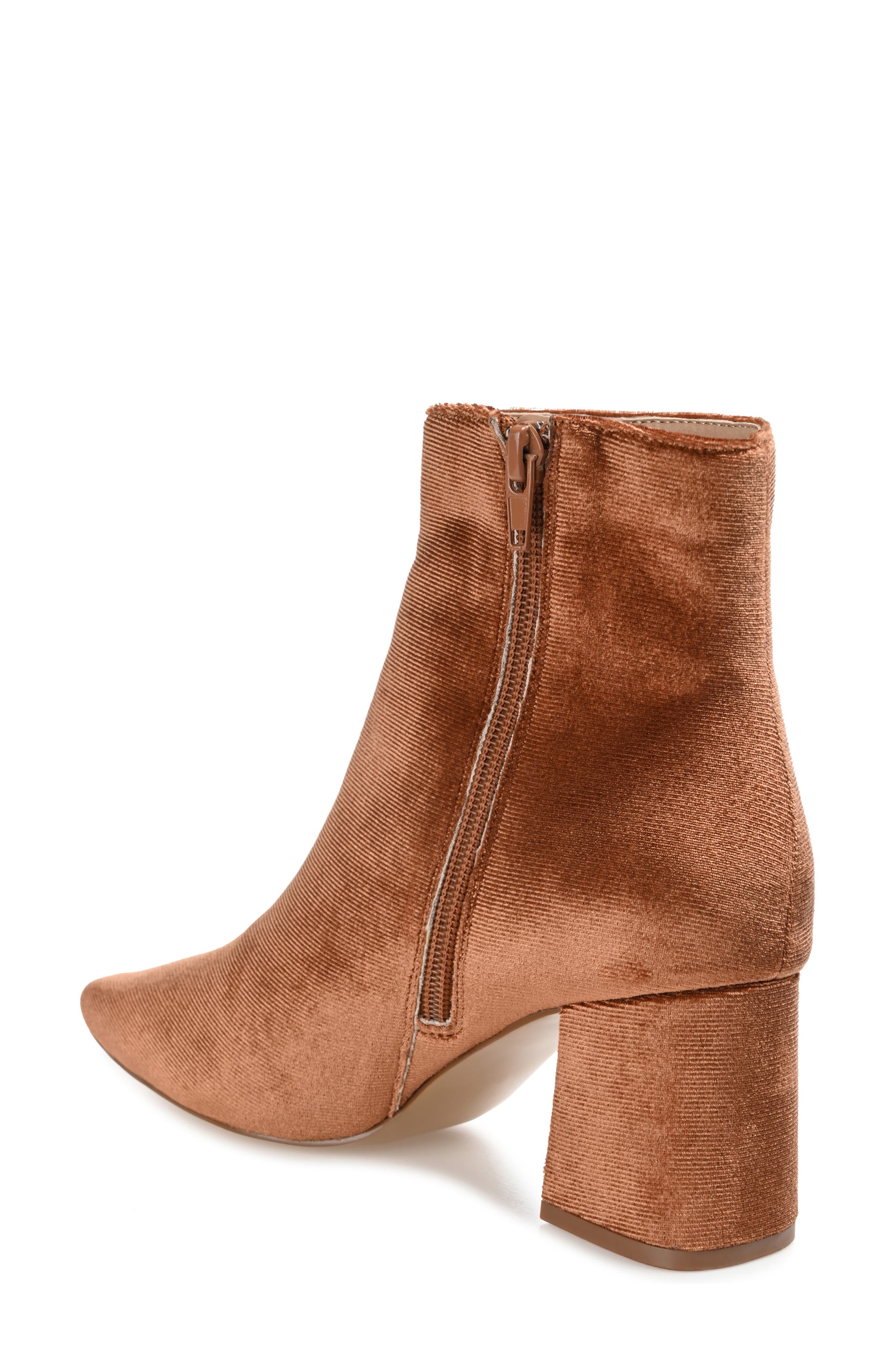 Journee Collection Hazara Block Heel Bootie, Alternate, color, Brown