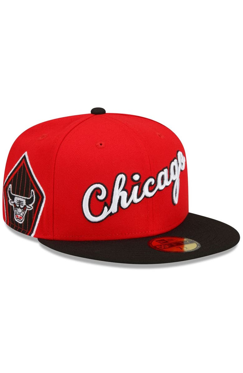 New Era Men's New Era Black/Red Chicago Bulls 2021/22 City Edition City Edition Official 59FIFTY Fitted Hat, Alternate, color, 
