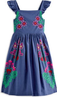 Mini Boden Kids' Annalisa Twirly Embroidered Dress