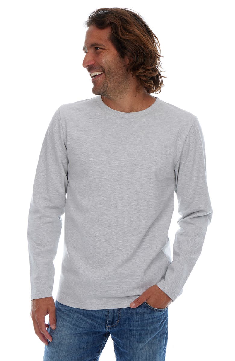 PX Textured Long Sleeve Crewneck T-Shirt, Alternate, color, Oatmeal Heather