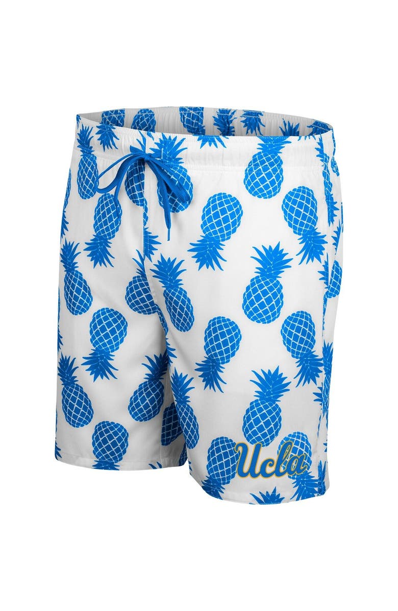 COLOSSEUM Men's Colosseum White/Blue UCLA Bruins Pineapple Swim Shorts, Alternate, color, White