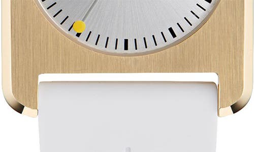 Adidas Originals Adidas Rectangular Dial Silicone Strap Watch, 31mm In White