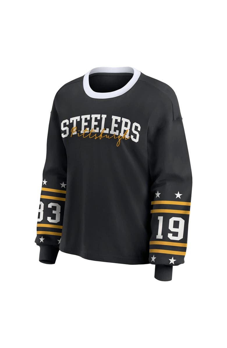 WEAR by Erin Andrews Women's WEAR by Erin Andrews Black Pittsburgh Steelers Sport Long-Sleeve T-Shirt, Alternate, color, Black