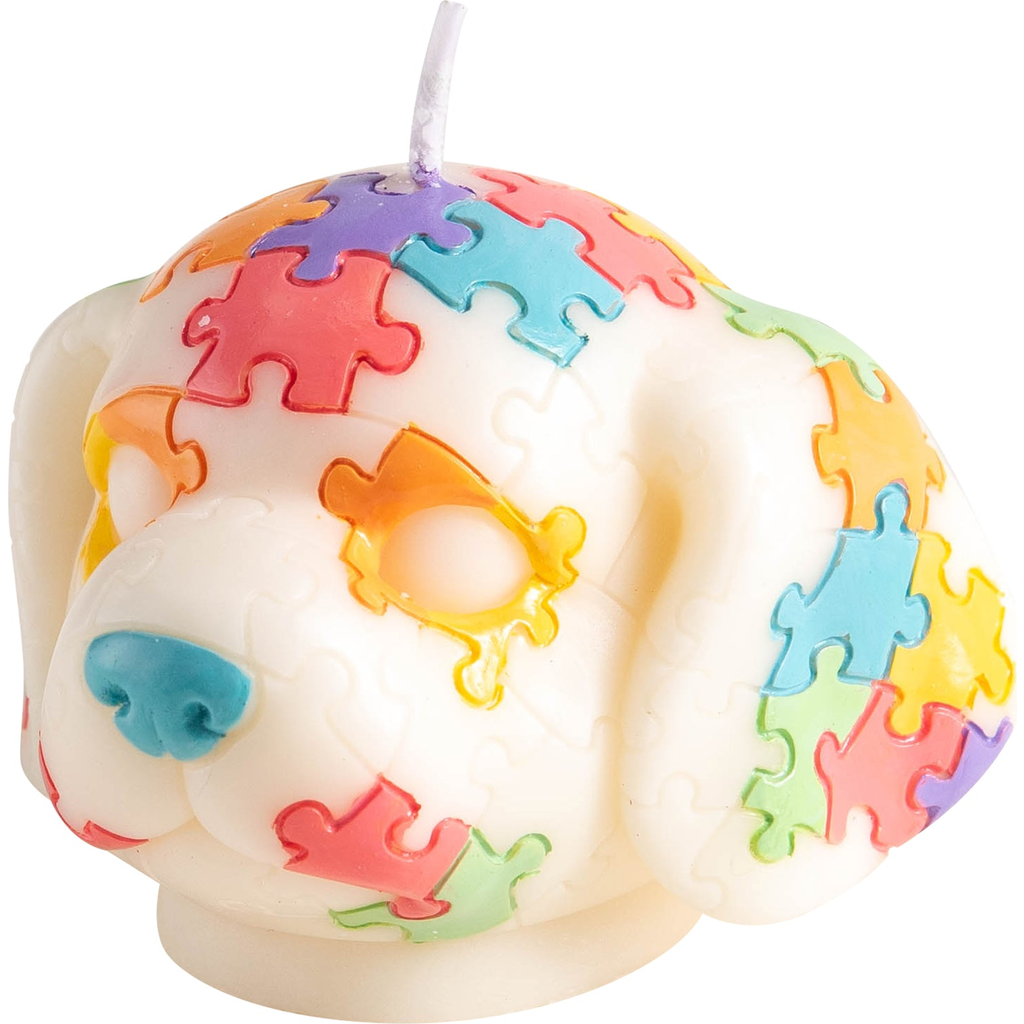 Southlake Gifts Puppy Puzzle Candle In Multi
