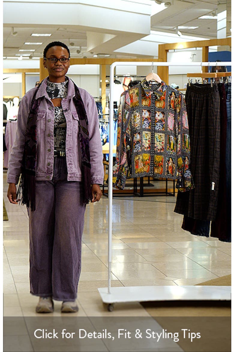 Tarot Card Print Silk Button-Up Shirt (Women) | Nordstrom