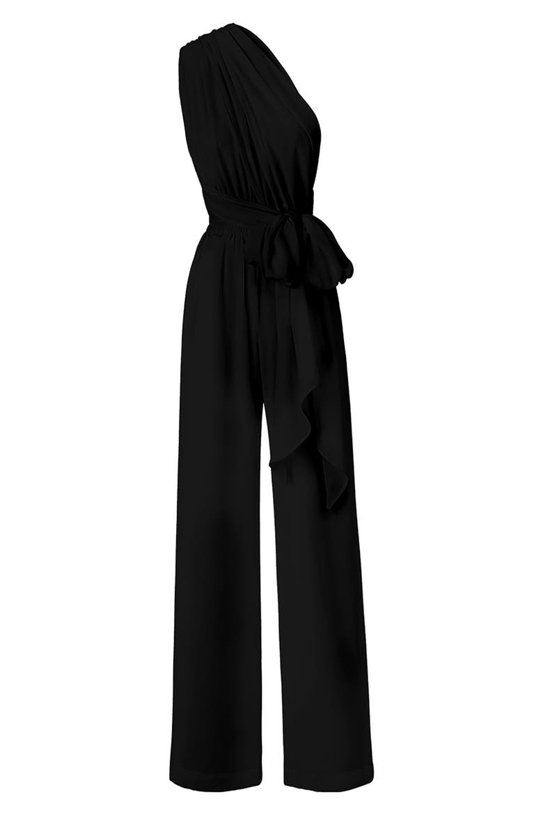 Umy Wrap Jumpsuit, Alternate, color, BLACK
