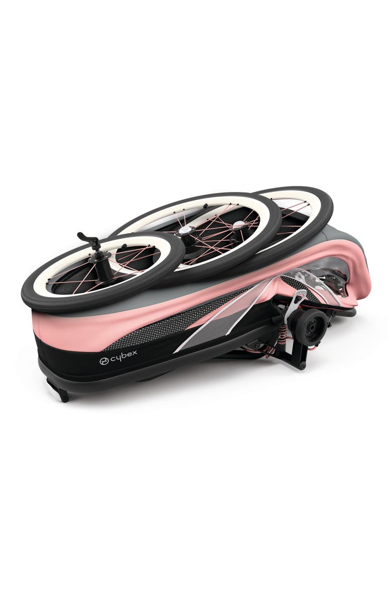 ZENO Multisport Jogging Stroller, Alternate, color, BLACK/ SILVER/ PINK