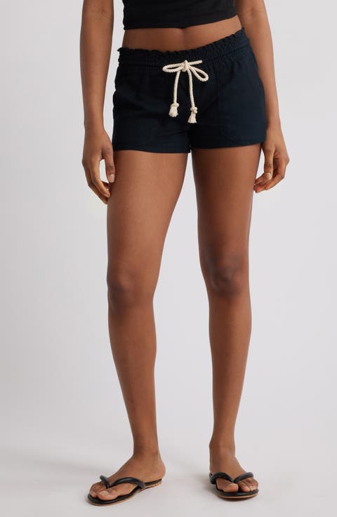 Oceanside Cotton Drawstring Shorts