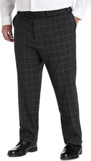 Tallia Big & Tall Windowpane Suit Pants