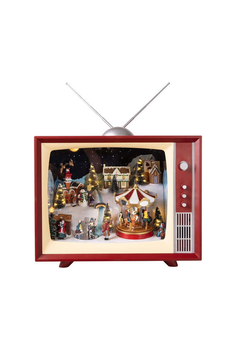 15 in. Animated Vintage Television, Main, color, Multicolor
