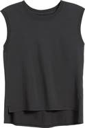 Treasure & Bond Pleat Back Cotton Muscle Tank