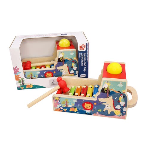 Pound & Tap Xylophone with Slide-Out Xylophone, Hammer, and Bright Colors