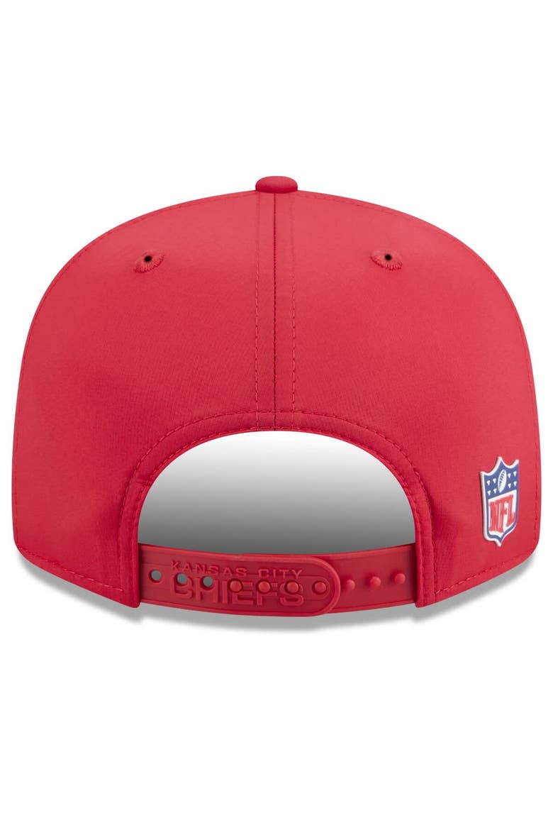 Men's New Era Red Kansas City Chiefs 2025 Sideline  Split Panel 9FIFTY Snapback Hat, Alternate, color, Red