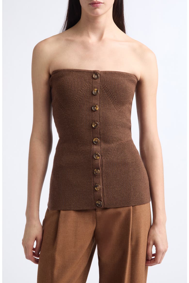 Yanni Strapless Merino Wool Sweater, Main, color, CLOVE