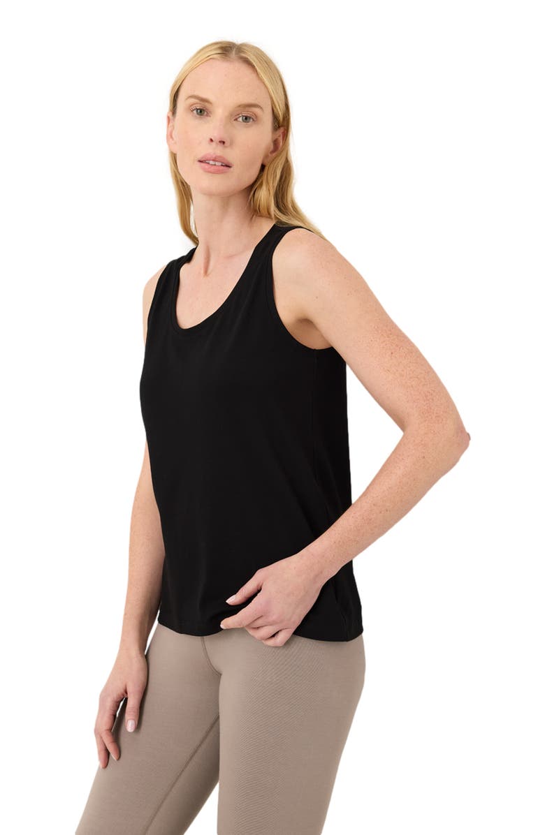 Pact Luxe Essential Scoop Neck Tank Made With Organic Cotton, Alternate, color, Black
