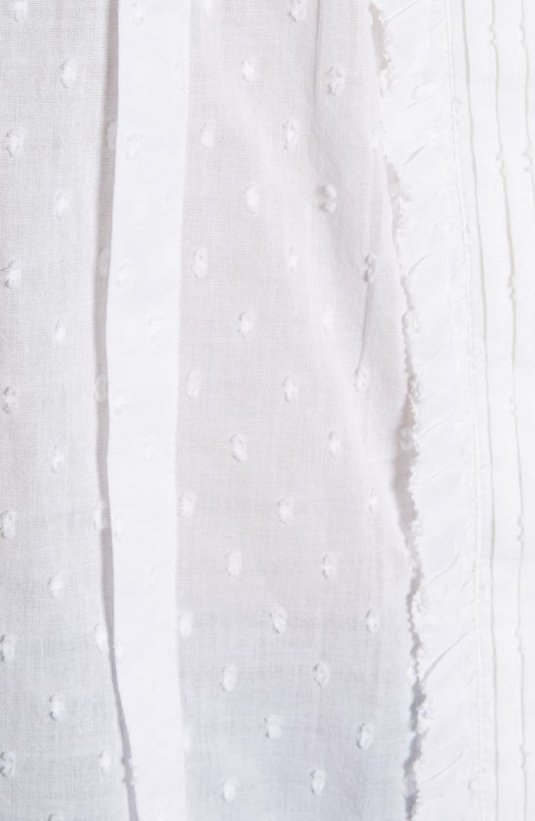 Lucky Brand Flutter Sleeve Clip Dot Poet Blouse, Alternate, color,