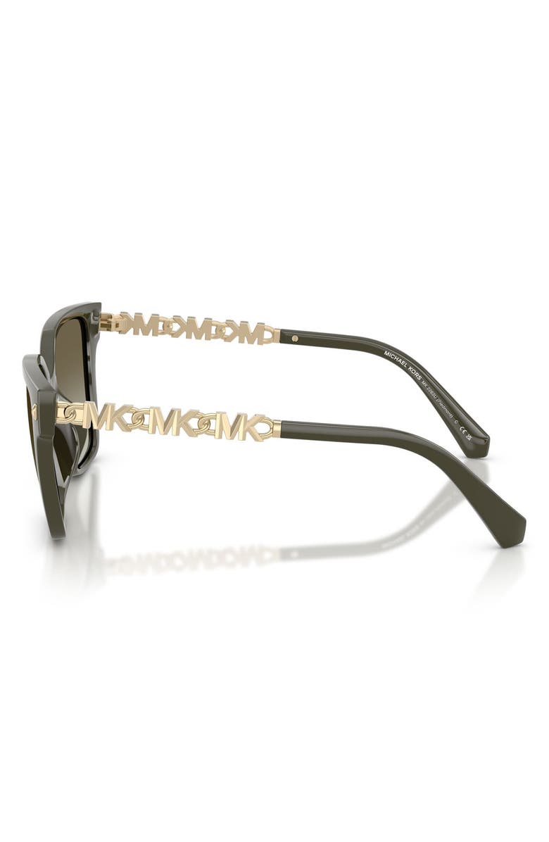 Michael Kors Piedmont 56mm Square Sunglasses, Alternate, color, Olive / Green
