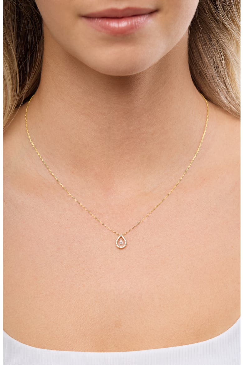 18K Gold Liora Natural Dancing Diamond Pear Pendant Necklace (Online Trunk Show), Alternate, color, 18K YELLOW GOLD