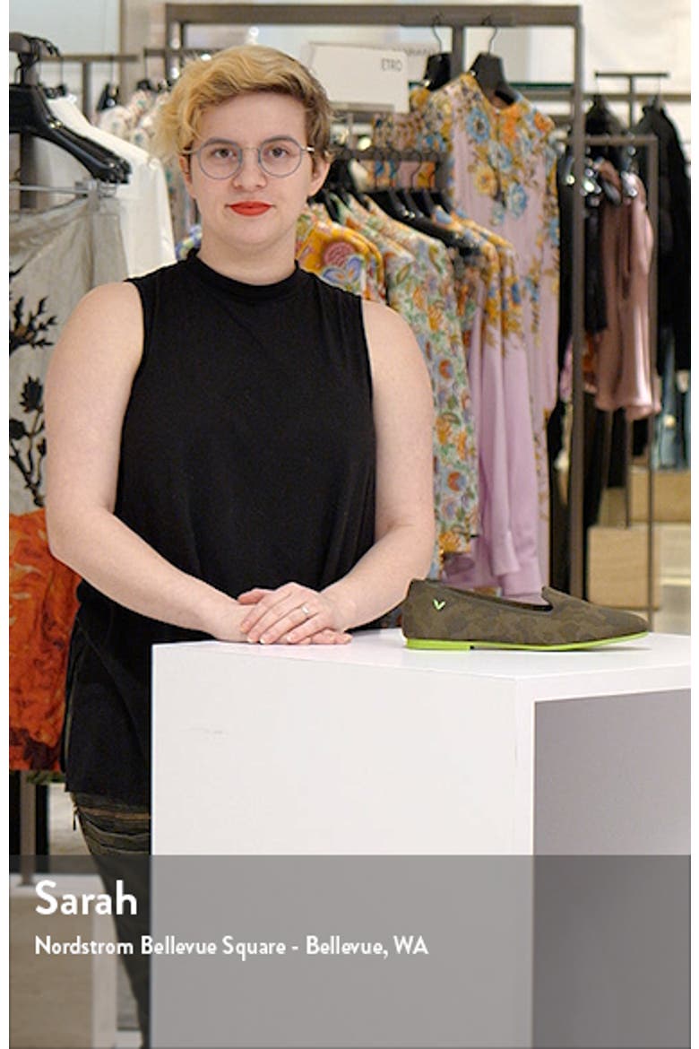 Audrey Round-Toe Embroidered Loafers video