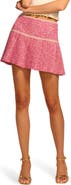 Ramy Brook Anya Pleated Metallic Tweed Miniskirt