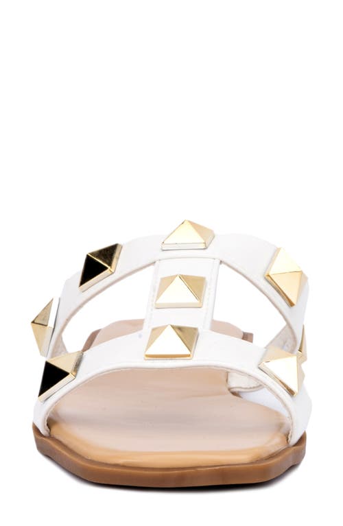 OLIVIA MILLER OLIVIA MILLER ZOEY PYRAMID STUD SLIDE SANDAL 