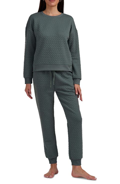Heart Stitched Pullover & Jogger Pajamas