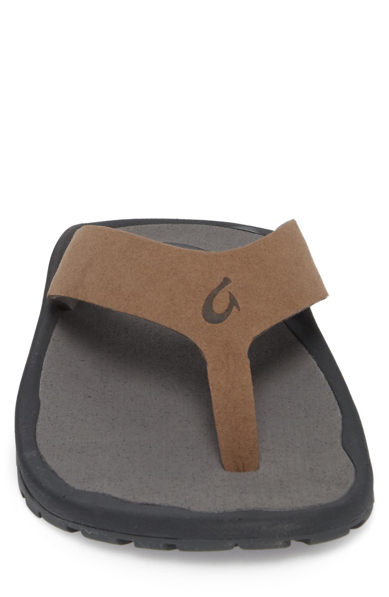 Ohana Ho'okahi Flip Flop, Alternate, color, MUSTANG/ CHARCOAL