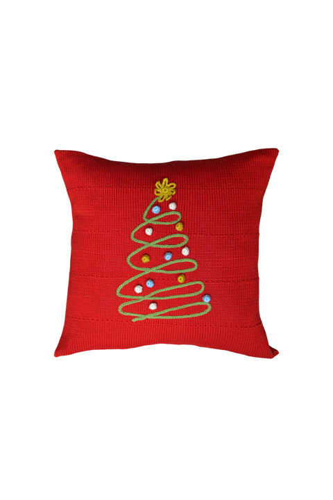 12" Spiral Holiday Tree Pillow
