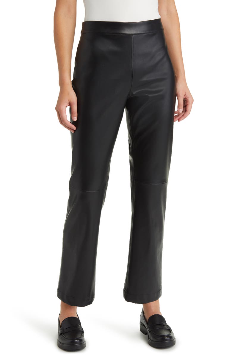 Masai Copenhagen Panadi Faux Leather Ankle Pants, Main, color, Black