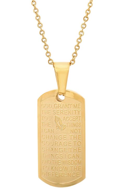 Serenity Prayer Pendant Necklace