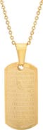 STEELTIME Serenity Prayer Dog Tog Pendant Necklace