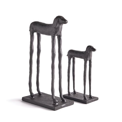 Napa Home & Garden Two Hounds Set Of 2 In Black