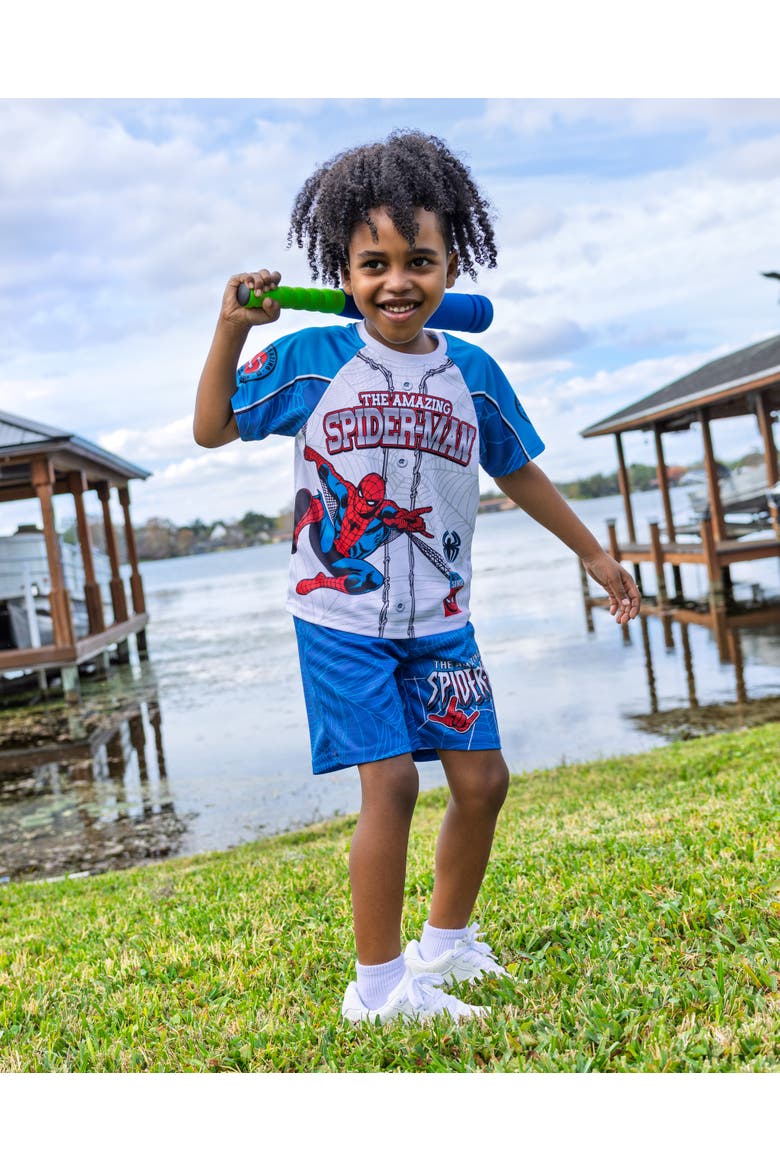 Spider-Man 2-Piece Athletic Tee and Shorts Set, Alternate, color, Cobalt Spider Man
