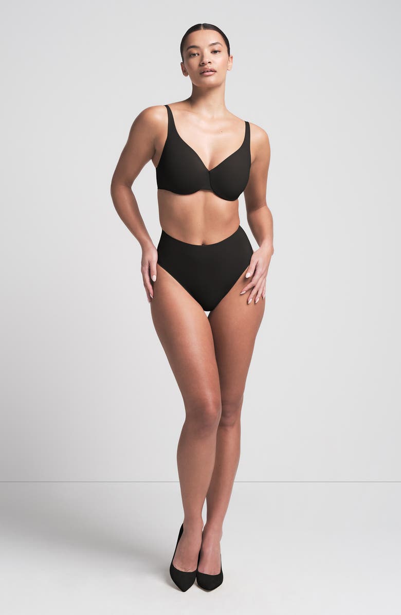 SKIMS Unlined Full Coverage Bra, Alternate, color, Onyx