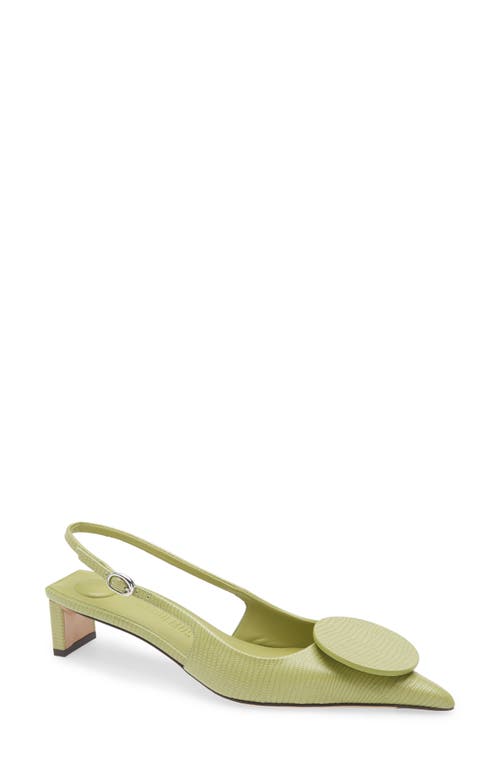 Jacquemus 40mm The Low Duelo Slingback Pumps In Green 550