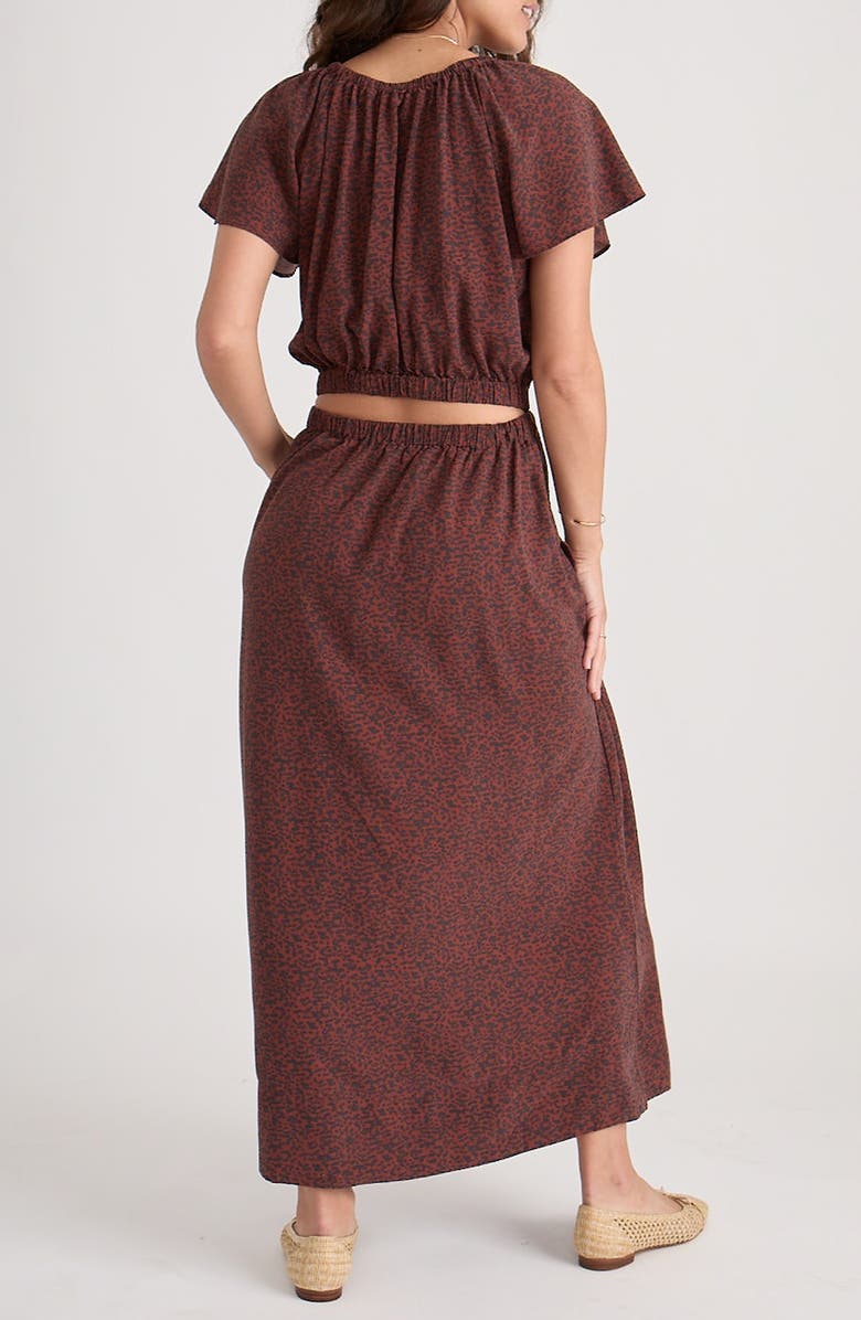 Marine Layer Ivy Animal Print Cutout Maxi Dress, Alternate, color,