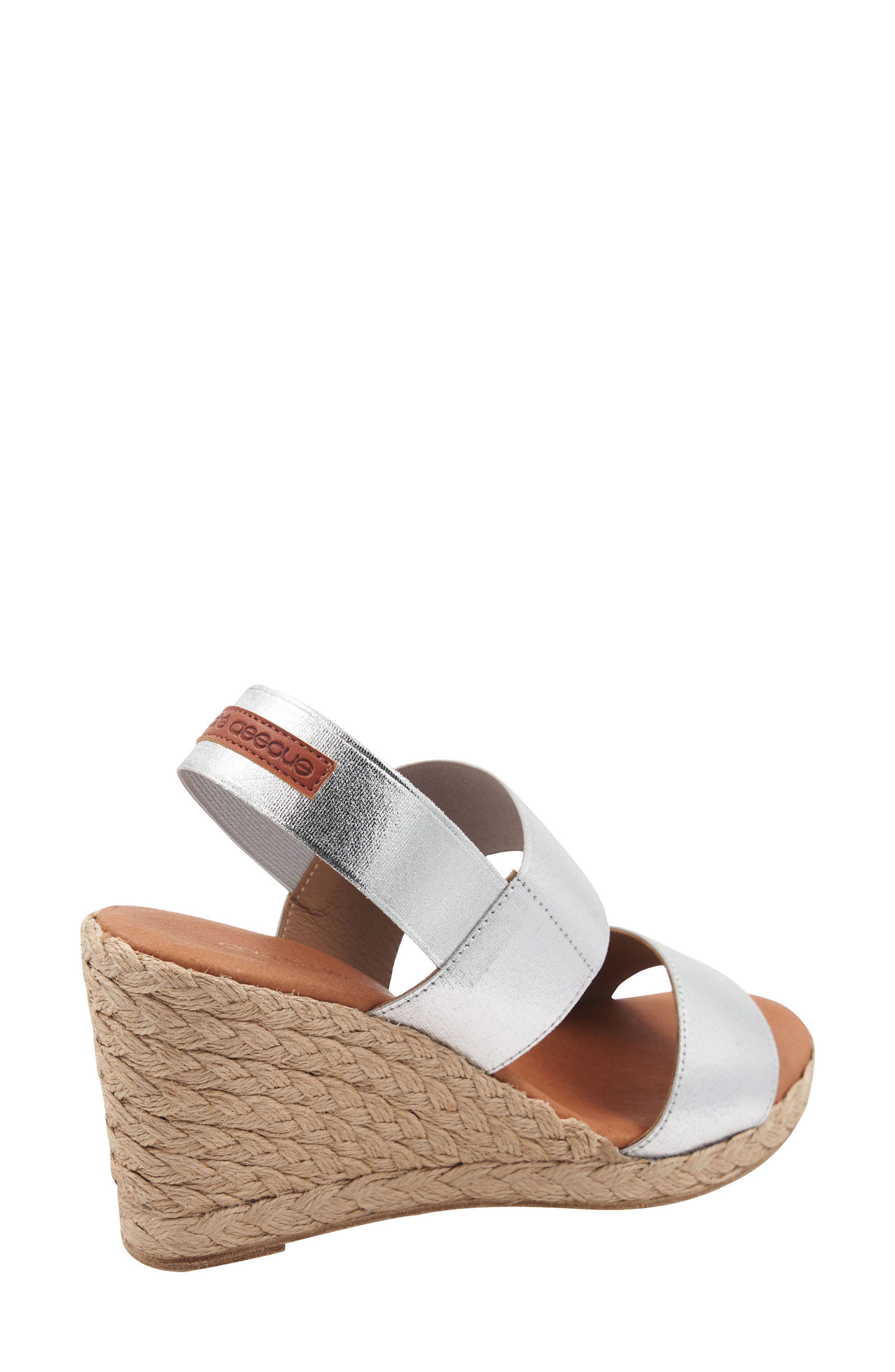 André Assous Allison Espadrille Wedge Sandal, Alternate, color, Silver