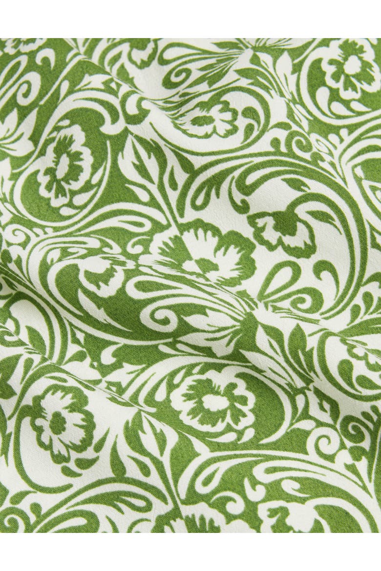 Tania Short Sleeve V-Neck Printed Blouse, Alternate, color, Green Ivory