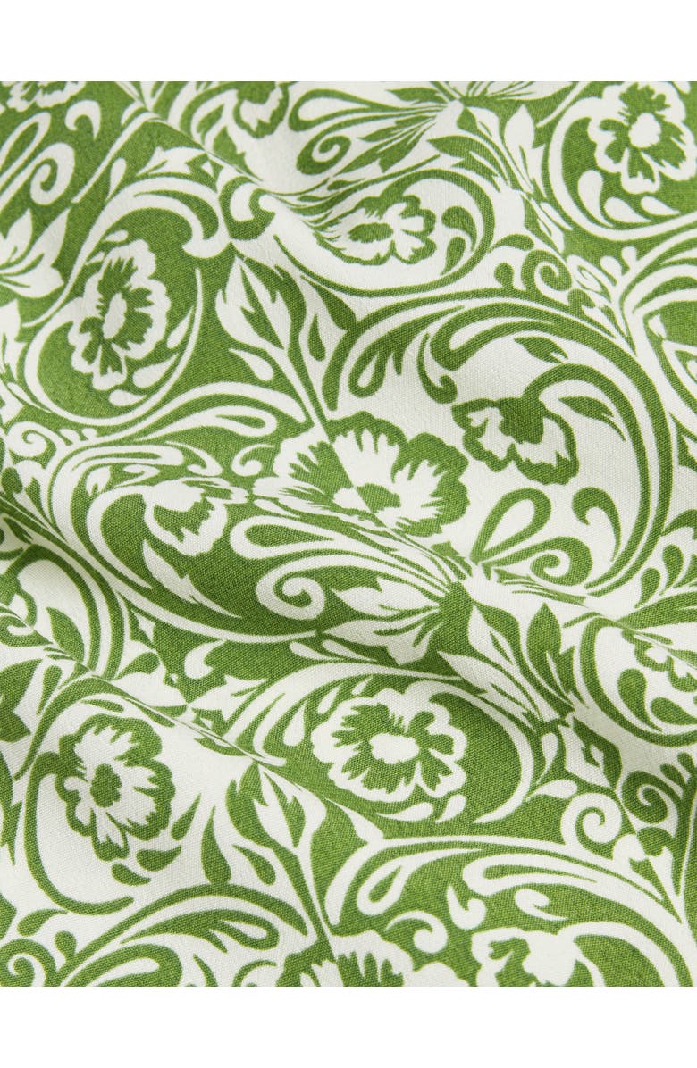 HOBBS LONDON Tania Short Sleeve V-Neck Printed Blouse, Alternate, color, Green Ivory