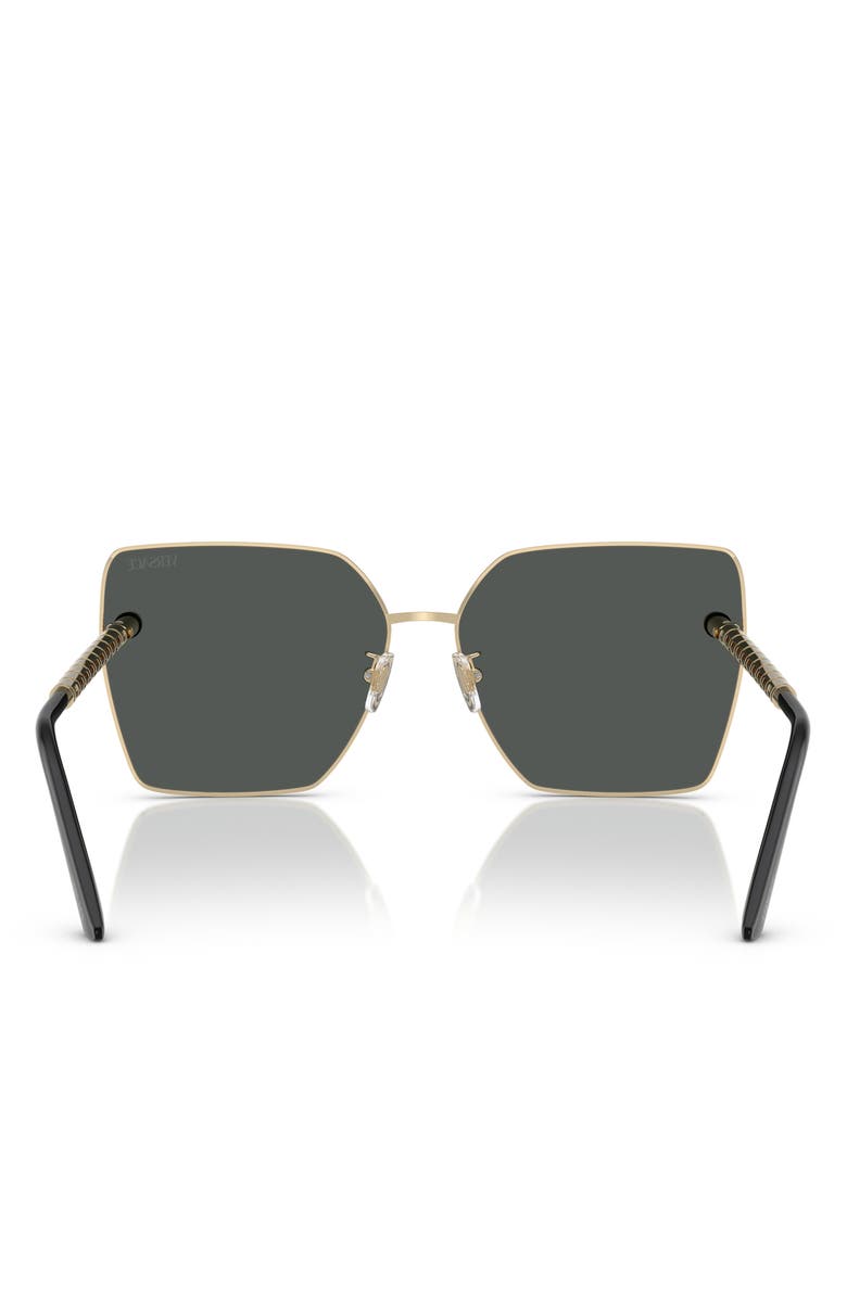 Versace 63mm Oversize Square Sunglasses, Alternate, color, Pale Gold