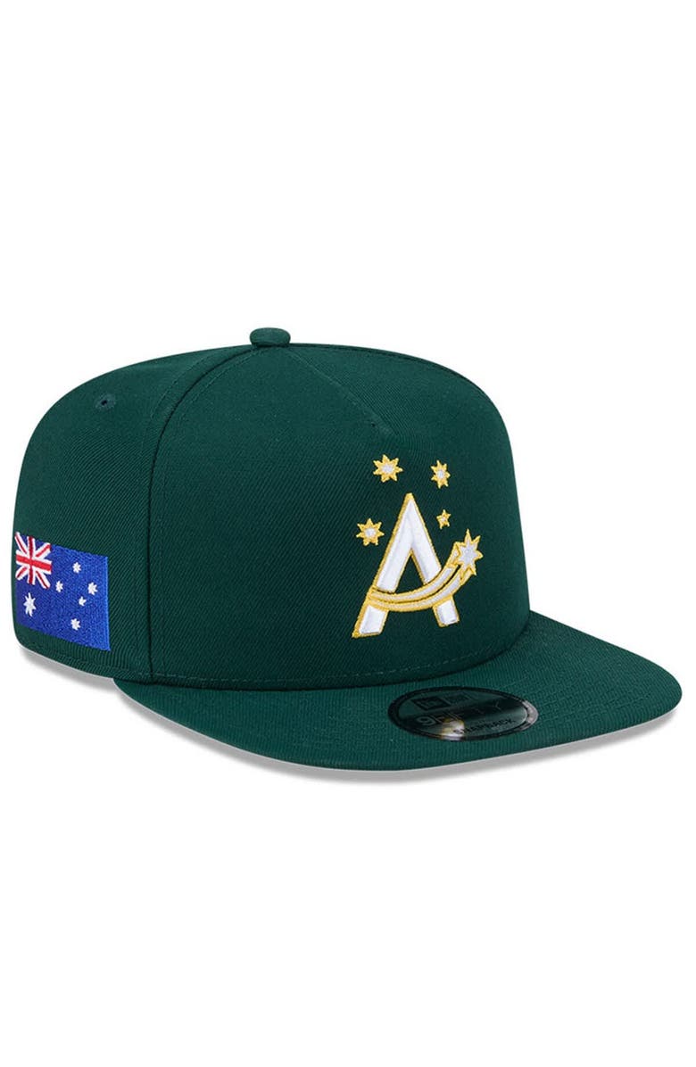 New Era Men's New Era  Dark Green Australia Baseball 2026 World Baseball Classic 9FIFTY A-Frame Snapback Hat, Main, color, 