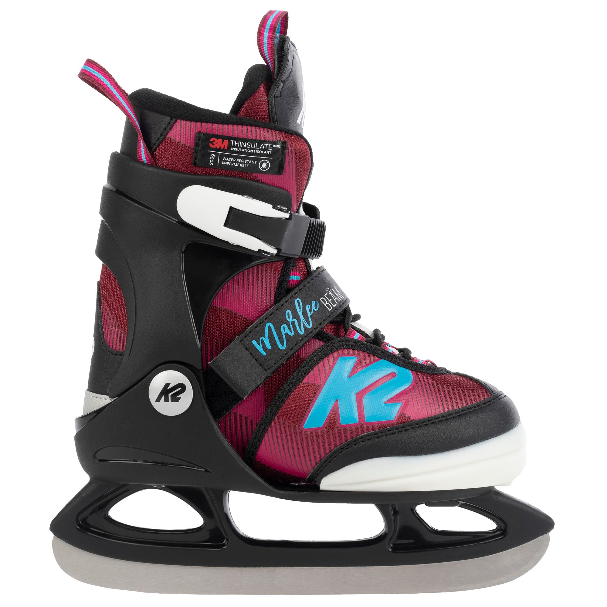 K2 Marlee Beam Girls Adjustable Ice Skates, Main, color, Red/Blue