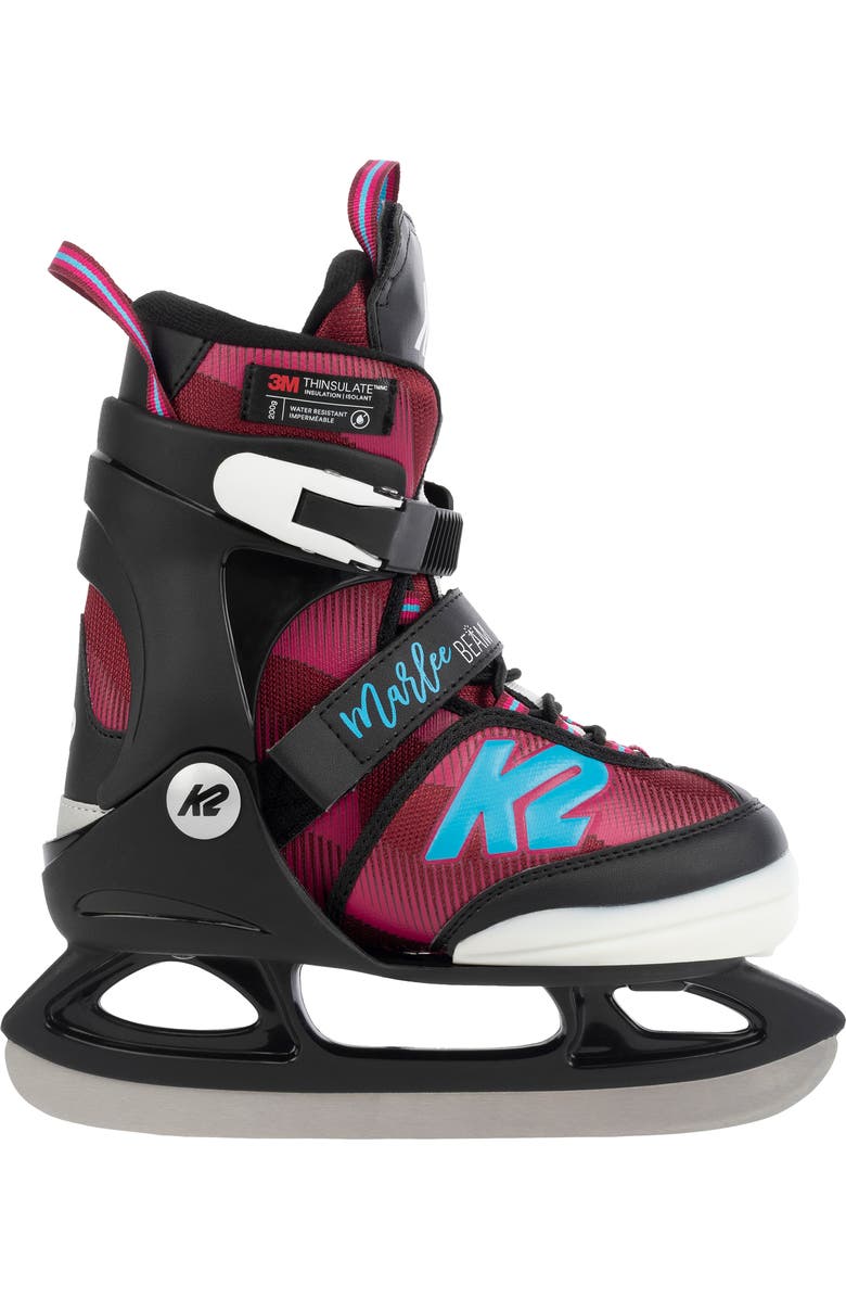 K2 Marlee Beam Girls Adjustable Ice Skates, Main, color, Red/Blue