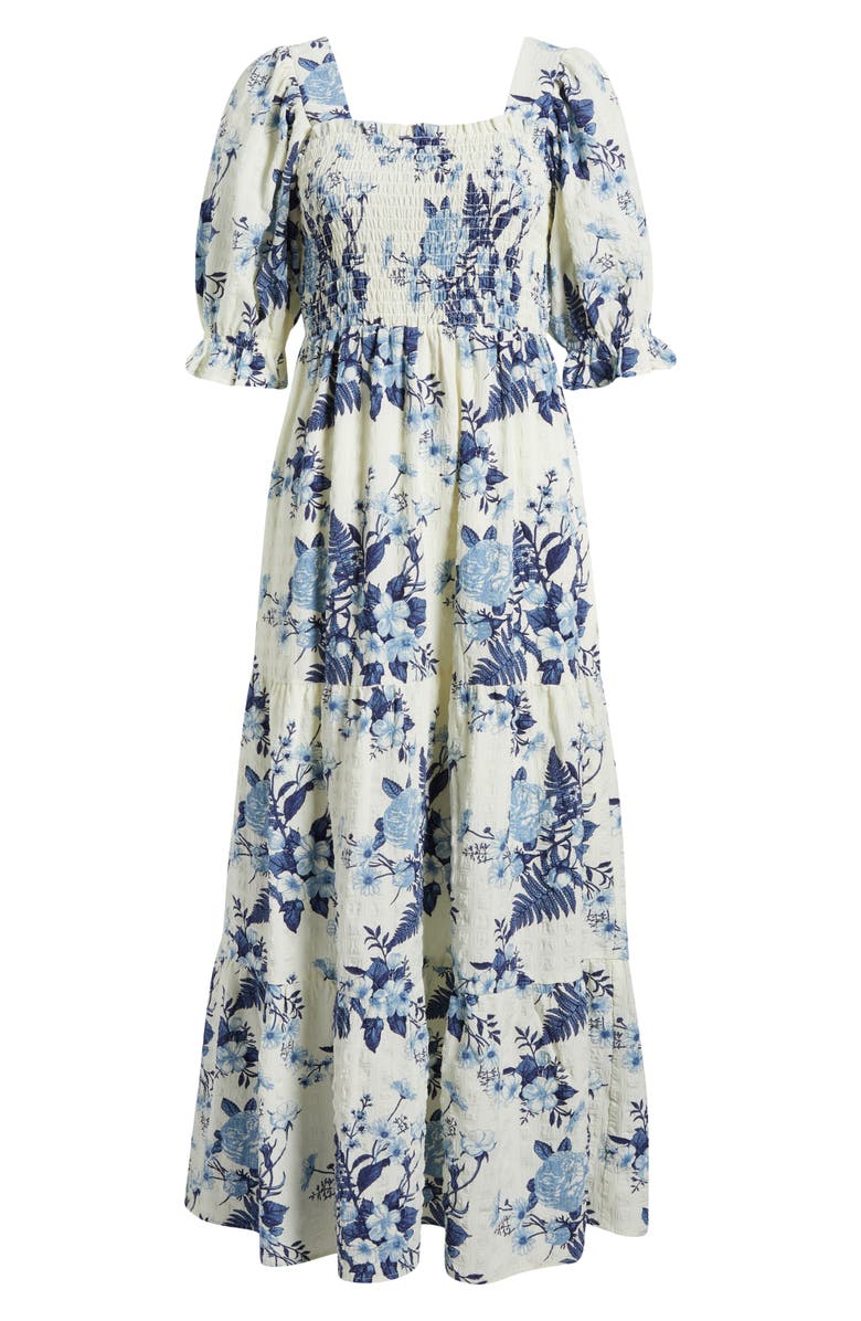 Chelsea28 Smocked Bodice Maxi Dress, Alternate, color, 