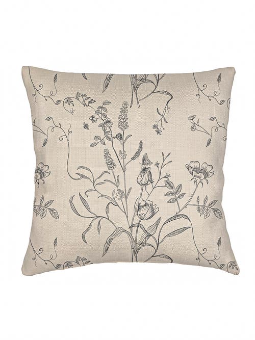 Anaya English Garden Linen Euro Pillow With Down Alternative Insert In Natural Linen